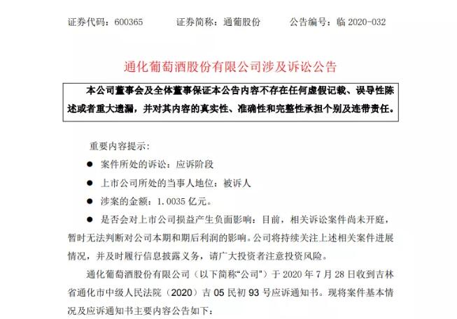 通葡股份名下房产被法院查封，股份身陷债务“漩涡”