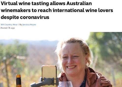 西澳葡萄酒商直播品酒，吸引了4000名观众观看
