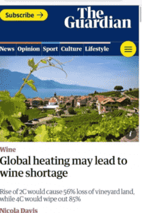 气候变化会对葡萄酒产生巨大影响