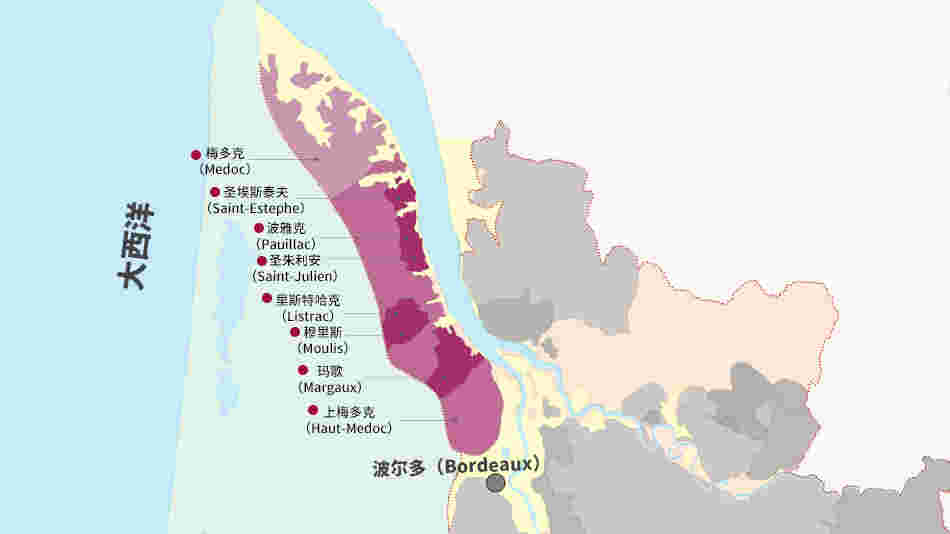 波尔多1855列级庄分布图之圣埃斯泰夫