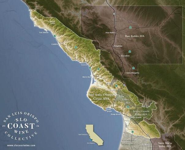 加州将“SLO 海岸”添加为新的葡萄酒产区
